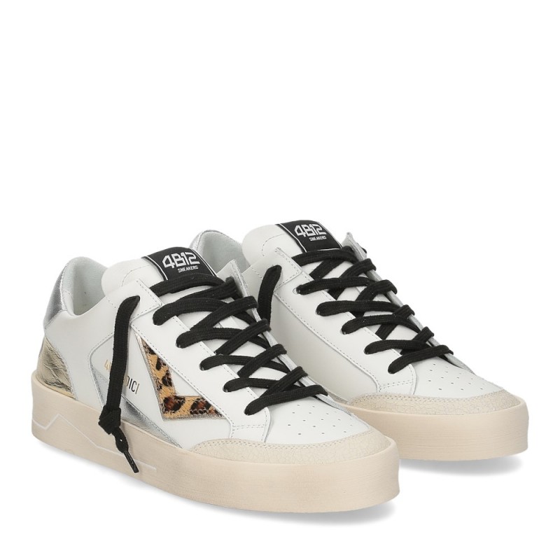 4B12 - Sneakers KYLE-D845 - Platino/Bianco
