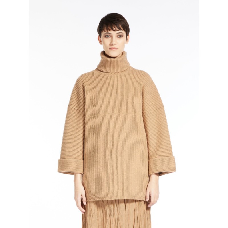 MAX MARA - DULA Wool and Cashmere Knit - Camel