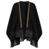 ETRO - Fringes and Sewings Cape - Black