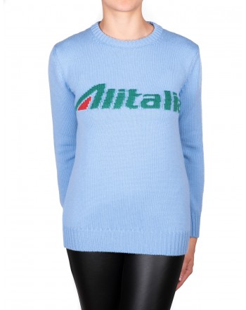 ALBERTA FERRETTI - ALITALIA sweater in wool - Light blue