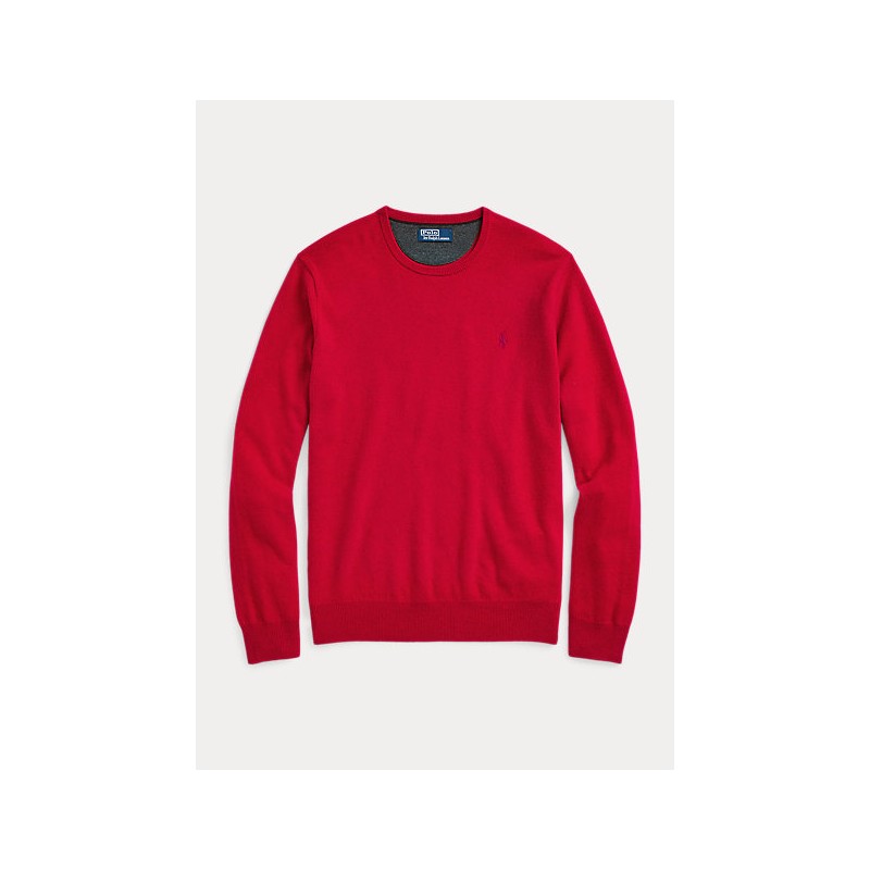 POLO RALPH LAUREN - Wool crew neck sweater - Park Ave Red