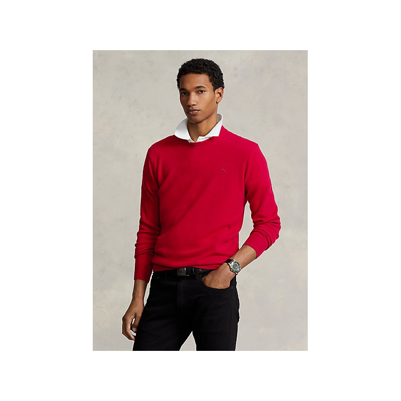 POLO RALPH LAUREN - Wool crew neck sweater - Park Ave Red