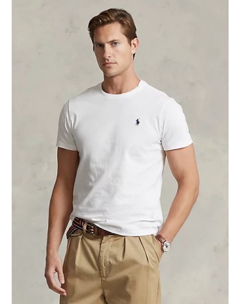 POLO RALPH LAUREN - T-Shirt in Cotone Custom Slim Fit - Bianco