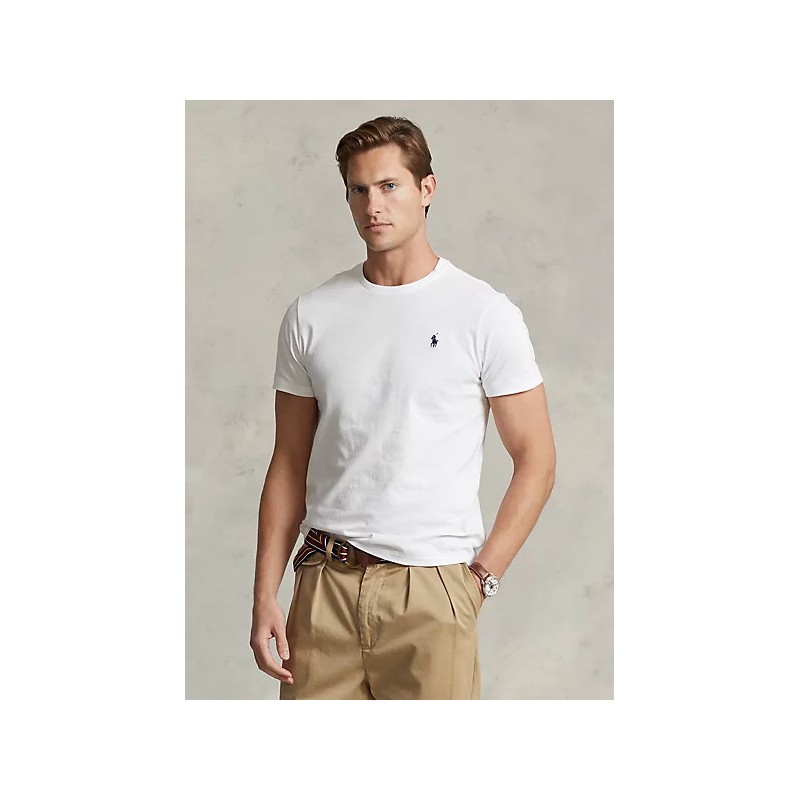 POLO RALPH LAUREN  - Custom Slim Fit Cotton T-Shirt - White