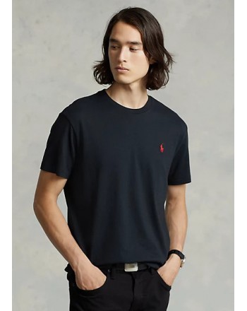 POLO RALPH LAUREN  - Custom Slim Fit Cotton T-Shirt - Black
