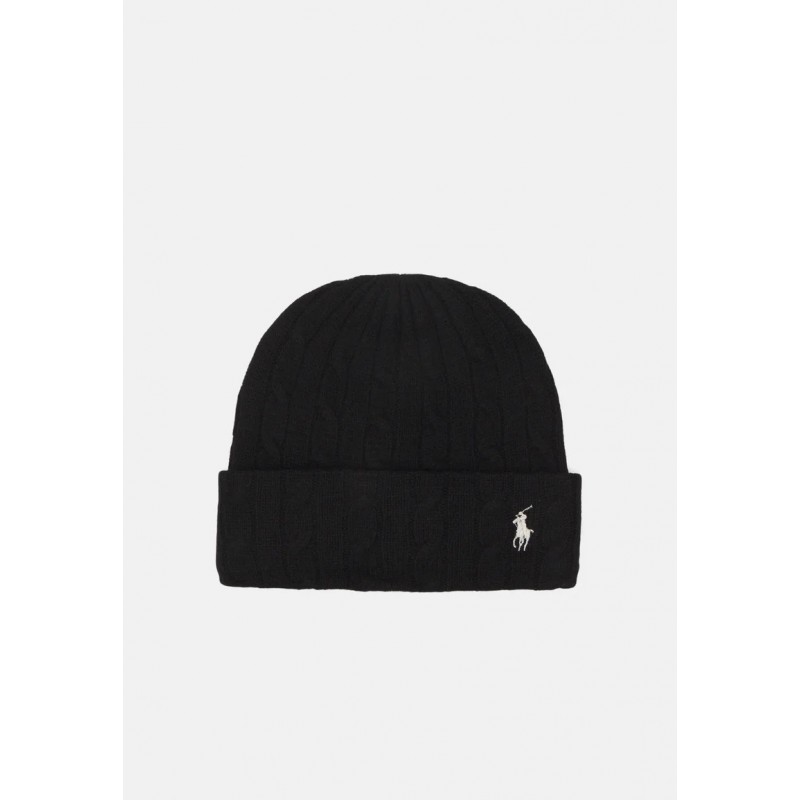 POLO RALPH LAUREN  - Wool and Cashmere Beanie - Black