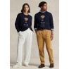 POLO RALPH LAUREN - Polo Bear cotton and linen jersey - Navy