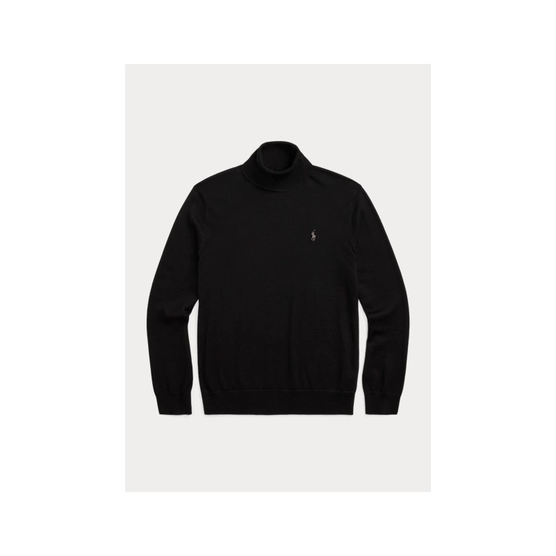 POLO RALPH LAUREN - Washable wool turtleneck sweater - Black
