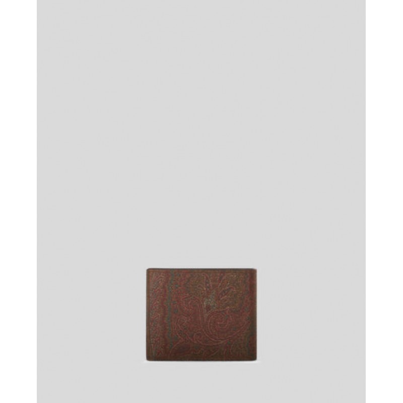 ETRO - Portafoglio piccolo realizzato nell'iconica tela Paisley - Paisley