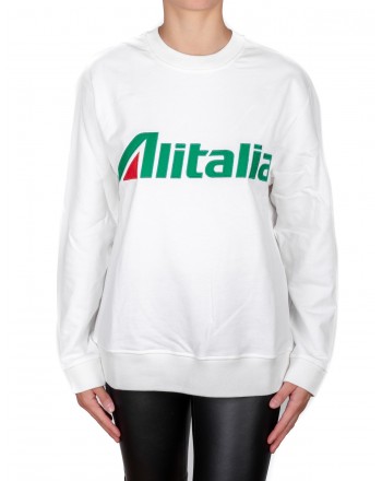 ALBERTA FERRETTI -  ALITALIA cotton sweatshirt - white