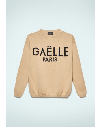GAELLE - Logo Sweater - Beige