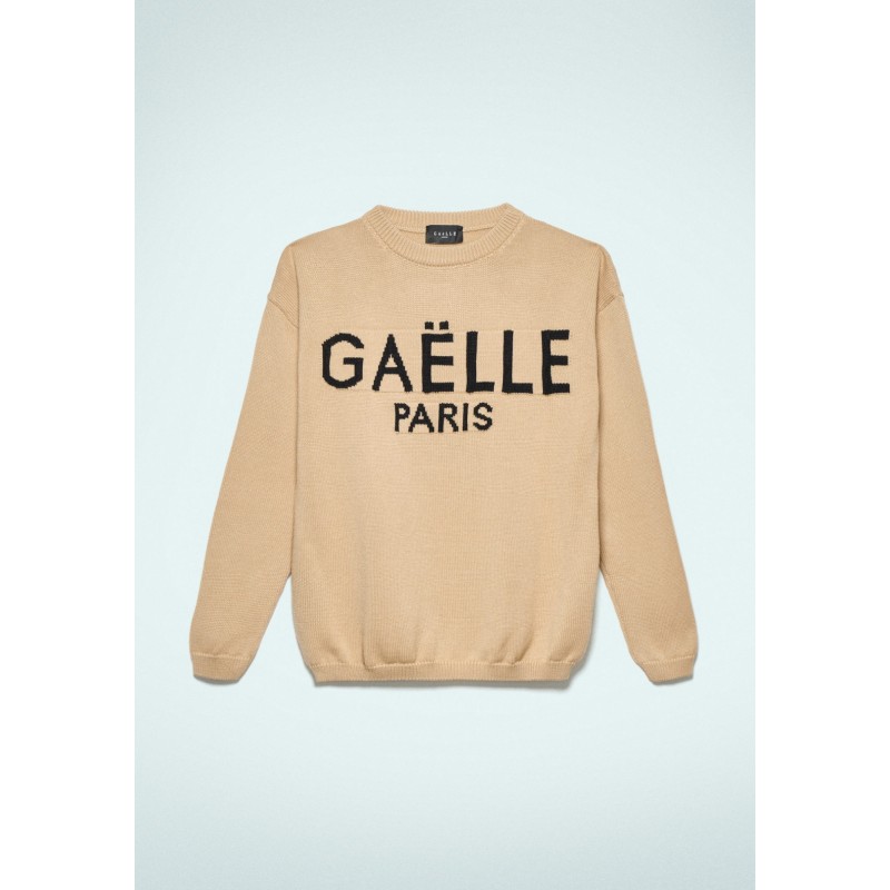 GAELLE - Logo Sweater - Beige