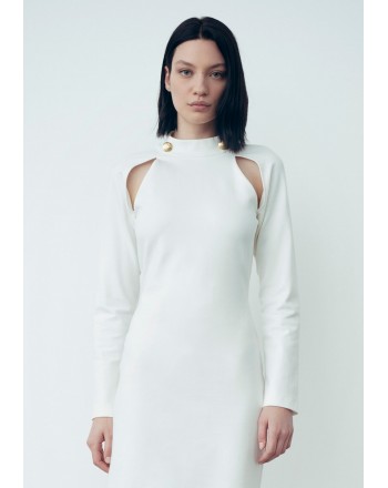 GAELLE - Full Milano Little Dress - White