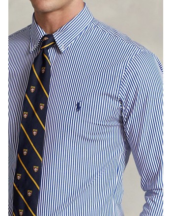 POLO RALPH LAUREN - Striped stretch poplin shirt - Blue/White Hairline