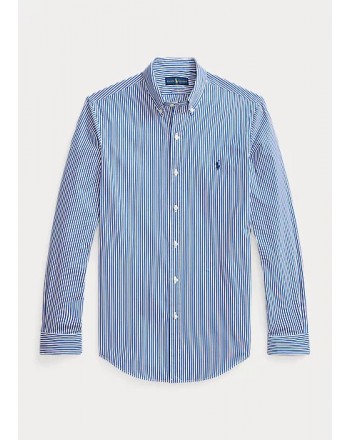 POLO RALPH LAUREN - Camicia in popeline stretch a righe - Blue/White Bengal Stripe