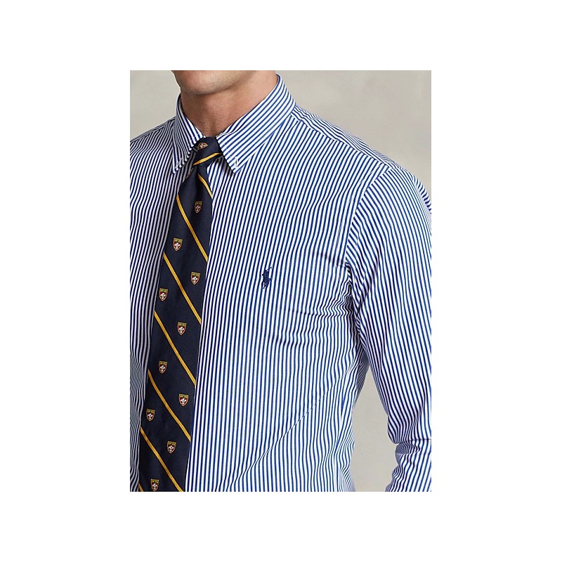 POLO RALPH LAUREN - Camicia in popeline stretch a righe - Blue/White Bengal Stripe