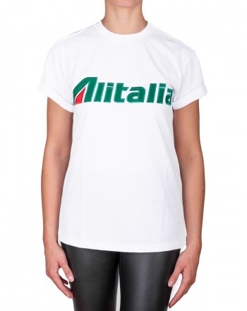 ALBERTA FERRETTI -  T-shirt in jersey cotone ALITALIA - Bianco