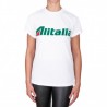 ALBERTA FERRETTI -  Cotton jersey T-shirt with ALITALIA logo - White