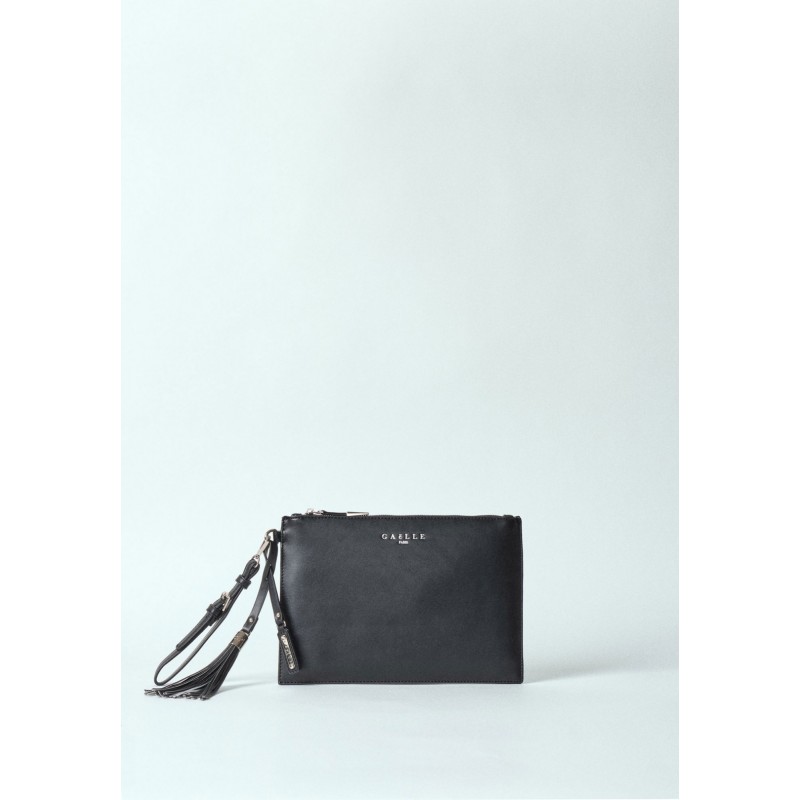 GAELLE - Faux Leather Wristbag - Black