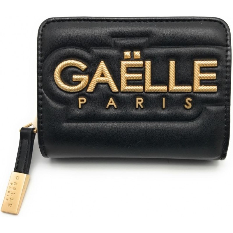 GAELLE - Faux Leather Wallet - Black