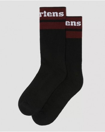 DR. MARTENS - Athletic logo socks - Black/Cherry/White