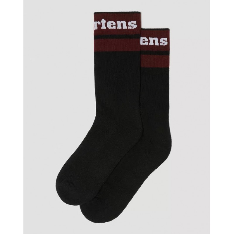 DR. MARTENS - Athletic logo socks - Black/Cherry/White
