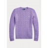 POLO RALPH LAUREN - Wool and cashmere braid sweater - Wisteria Melange