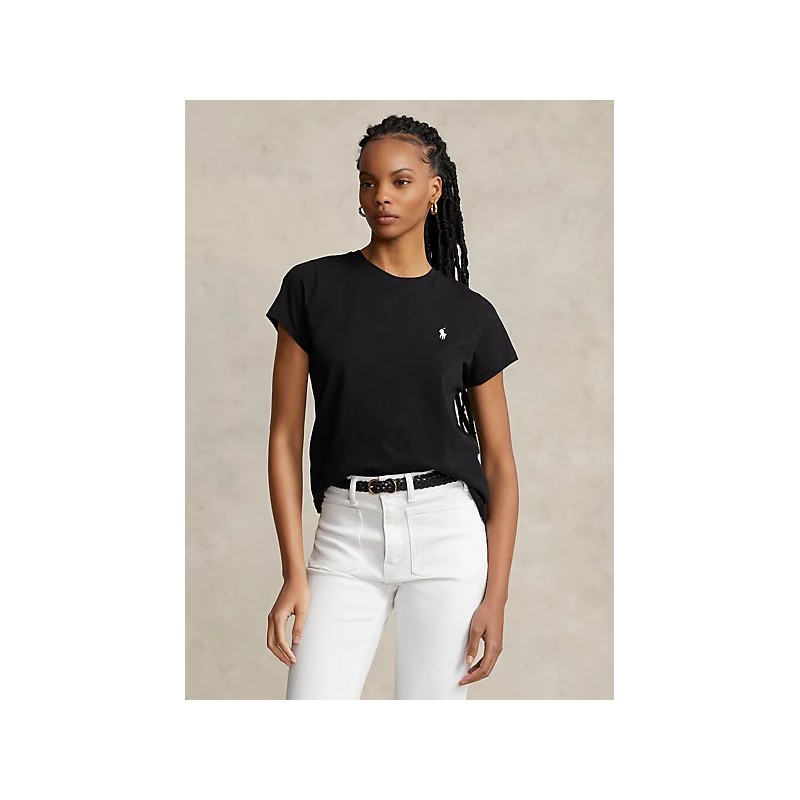 POLO RALPH LAUREN  - Cotton T- Shirt- Black