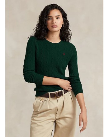 POLO RALPH LAUREN - Wool and cashmere braid sweater - College Green
