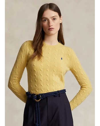 POLO RALPH LAUREN - Wool and cashmere braid sweater - Yellow