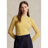 POLO RALPH LAUREN - Maglia a trecce in lana e cashmere - Yellow