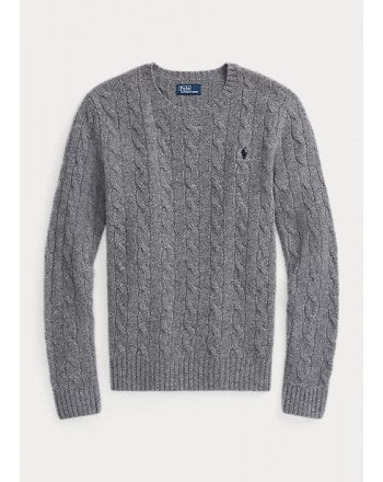 POLO RALPH LAUREN - Wool and cashmere braid sweater - Grey