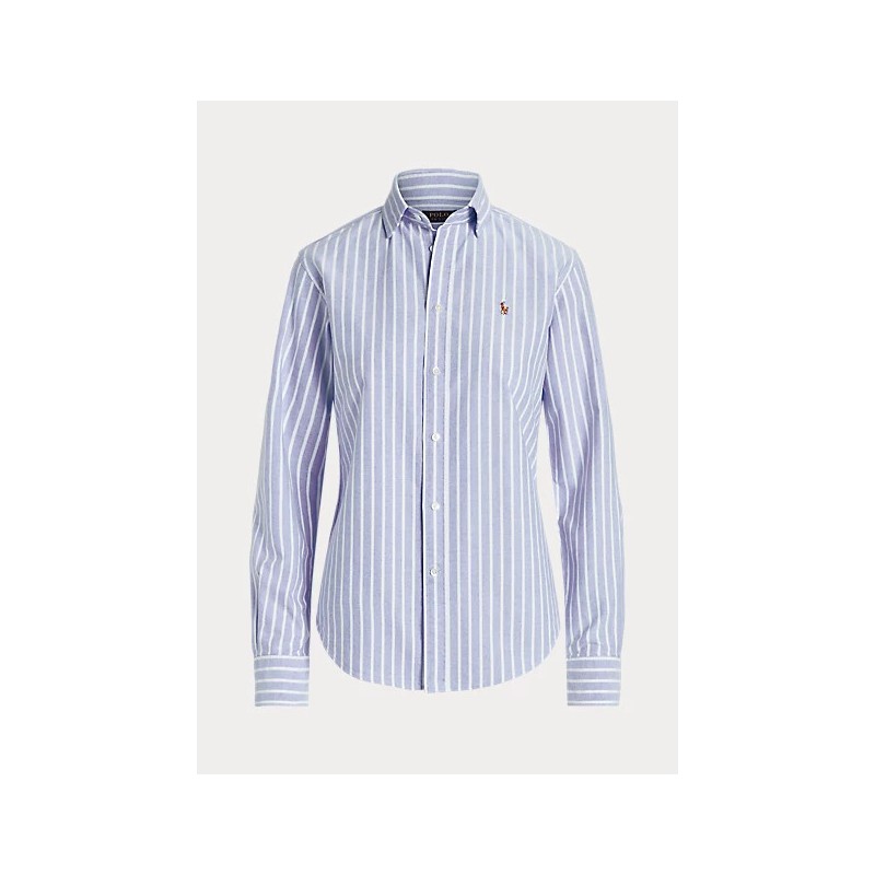 POLO RALPH LAUREN - Camicia Oxford Classic-Fit a righe - Harbor Island Blue/White