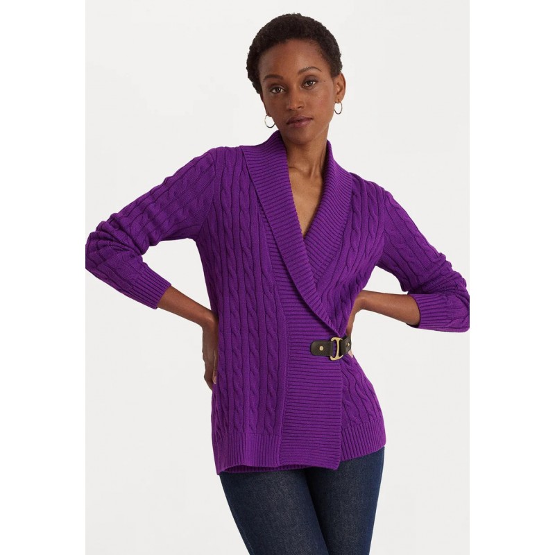 POLO RALPH LAUREN  - Buckle Cotton Knit - Purple