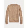 POLO RALPH LAUREN - Wool and cashmere braid sweater - Camel Melange