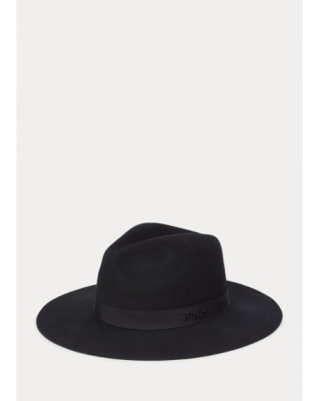 POLO RALPH LAUREN  - Wool Fedora Hat - Black