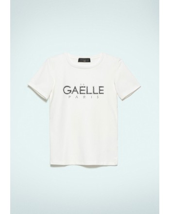 GAELLE - T-Shirt in Cotone GBDM22362 - Bianco