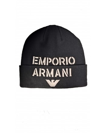 EMPORIO ARMANI - Cappello in Misto Lana - Nero