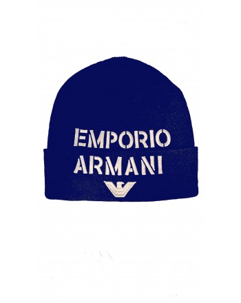 EMPORIO ARMANI - Cappello in Misto Lana - Blu