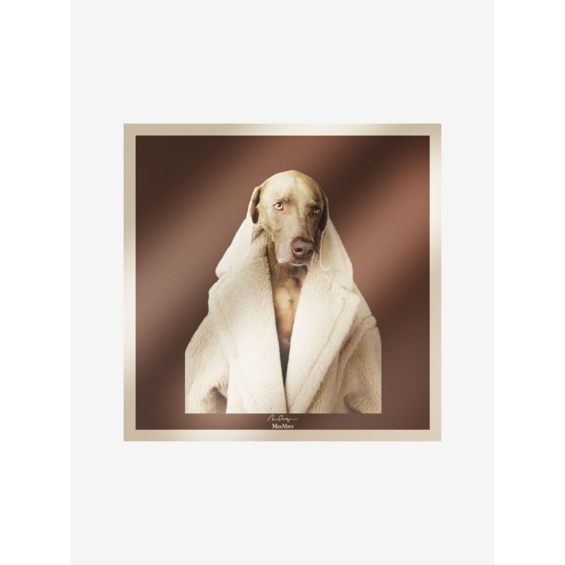 MAX MARA - Foulard in seta stampata CARRETEDDYDOG - Teddy Dog