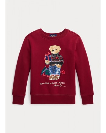 POLO RALPH LAUREN KIDS - Polo Bear Long Sleeve Sweatshirt - Red