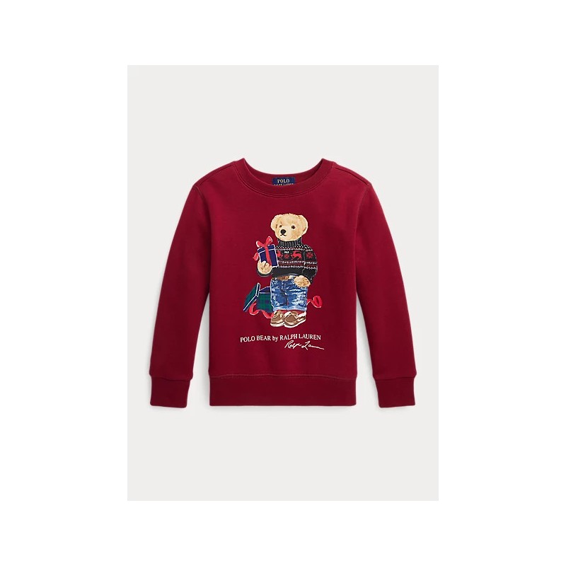 POLO RALPH LAUREN KIDS - Polo Bear Long Sleeve Sweatshirt - Red