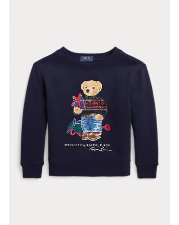 POLO RALPH LAUREN KIDS - Polo Bear Long Sleeve Sweatshirt - Navy