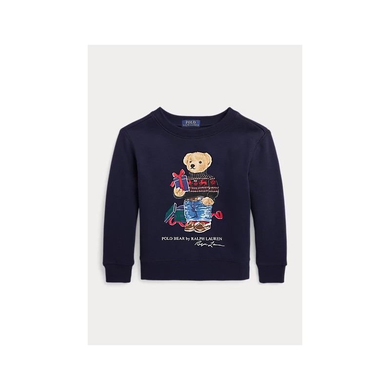 POLO RALPH LAUREN KIDS - Polo Bear Long Sleeve Sweatshirt - Navy
