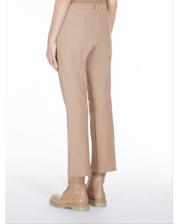 S MAX MARA - UMANITA  Blended Cotton Trousers - Camel