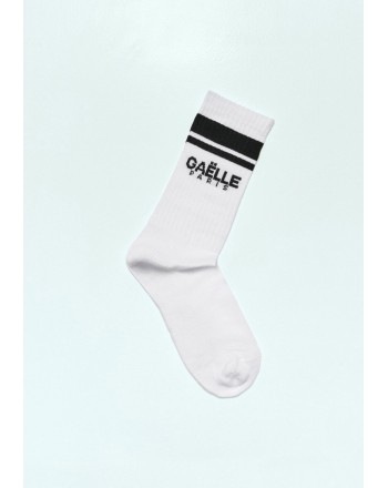 GAELLE - Logo Cotton Socks  - White