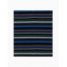 GALLO - Scarf unisex fleece black stripes multicolor - Blue Typhoon
