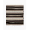 GALLO - Scarf unisex fleece black stripes multicolor - Black/Cream