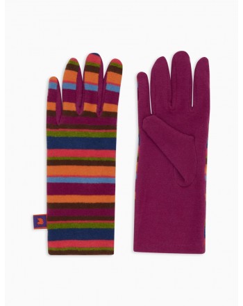 GALLO - Pile Short Gloves - Magenta/Prussia