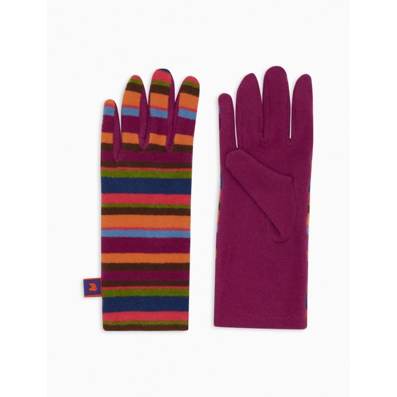 GALLO - Pile Short Gloves - Magenta/Prussia